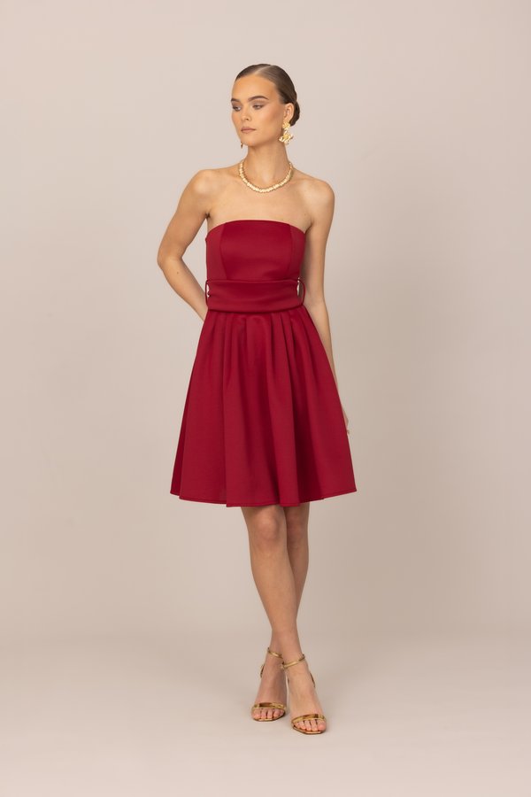 WAL G. JENIN WRAP SKATER DRESS