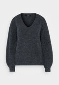 Vero Moda Tall VMDESMA V NECK  - Jumper - dark grey melange