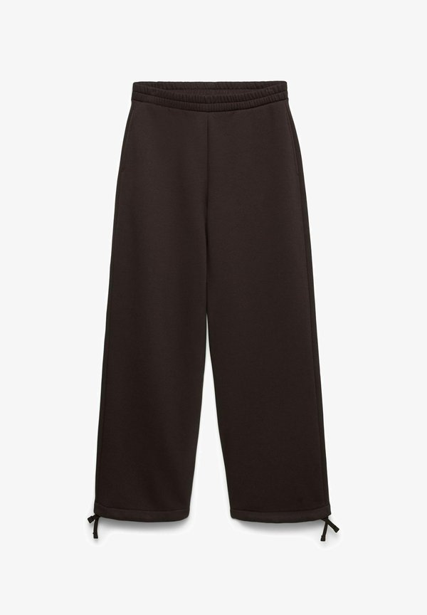 Vero Moda WIDE-LEG TROUSERS VMTEDDY JOGGERS - Tracksuit bottoms - chocolate torte