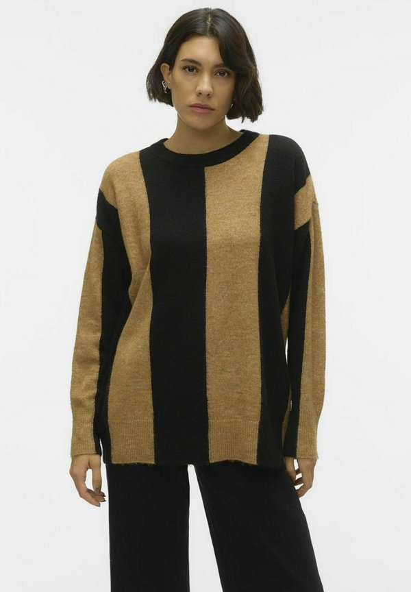 Vero Moda Knitted VMFILUCASTRIPE Knitted - Jumper - black