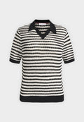 Tommy Hilfiger Polo shirt - black/ivory petal stp