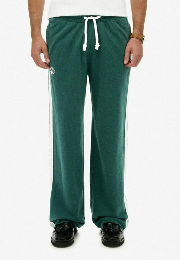 Superdry & Co ATHLETIC FIVES  - Tracksuit bottoms - enamel green cadet grey marl