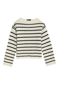 Marks & Spencer CROCHET STRIPED CREW NECK