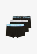 Bershka 3 PACK - Trunks - light blue