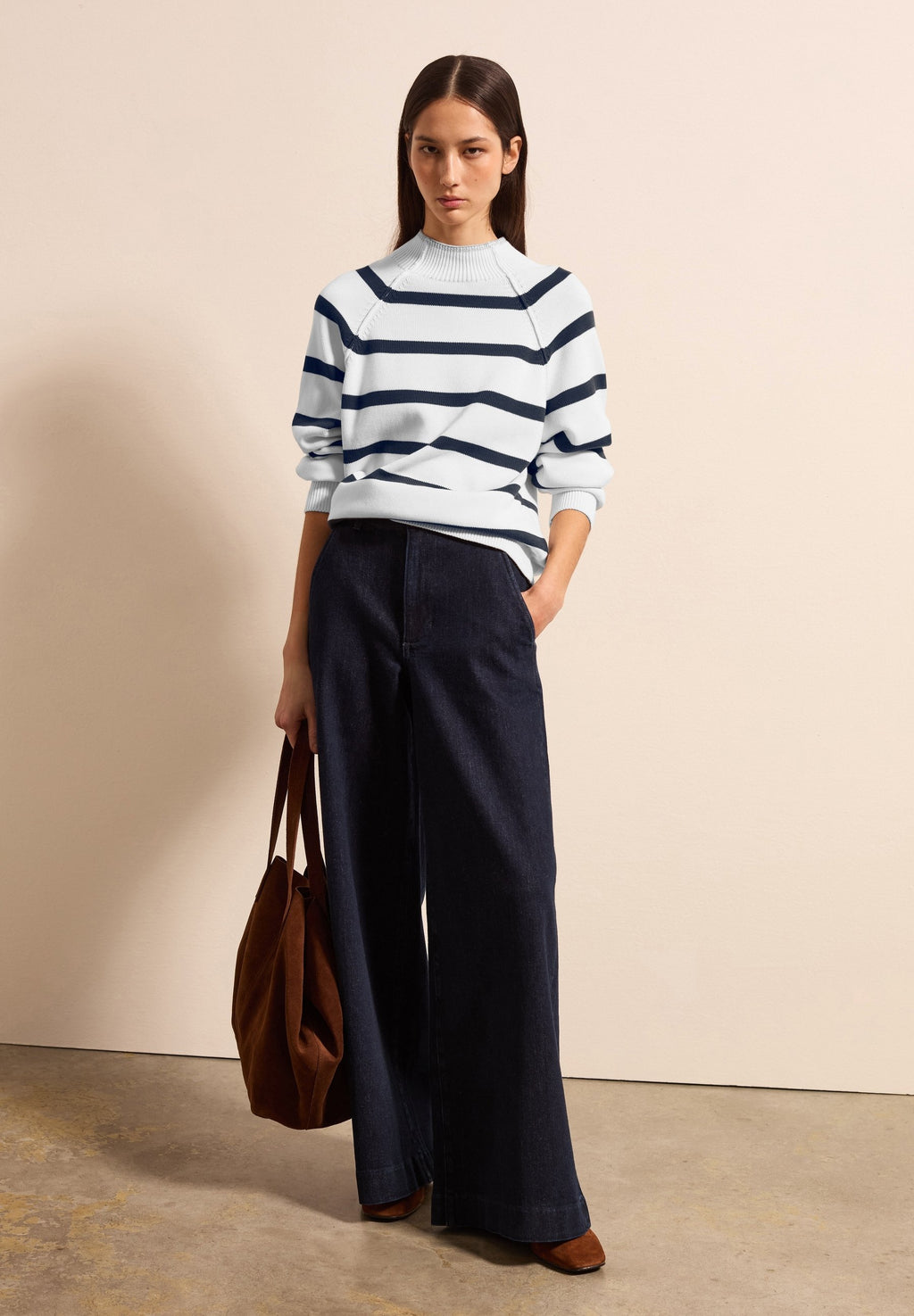 Stefanel STRIPED WITH MOCK NECK