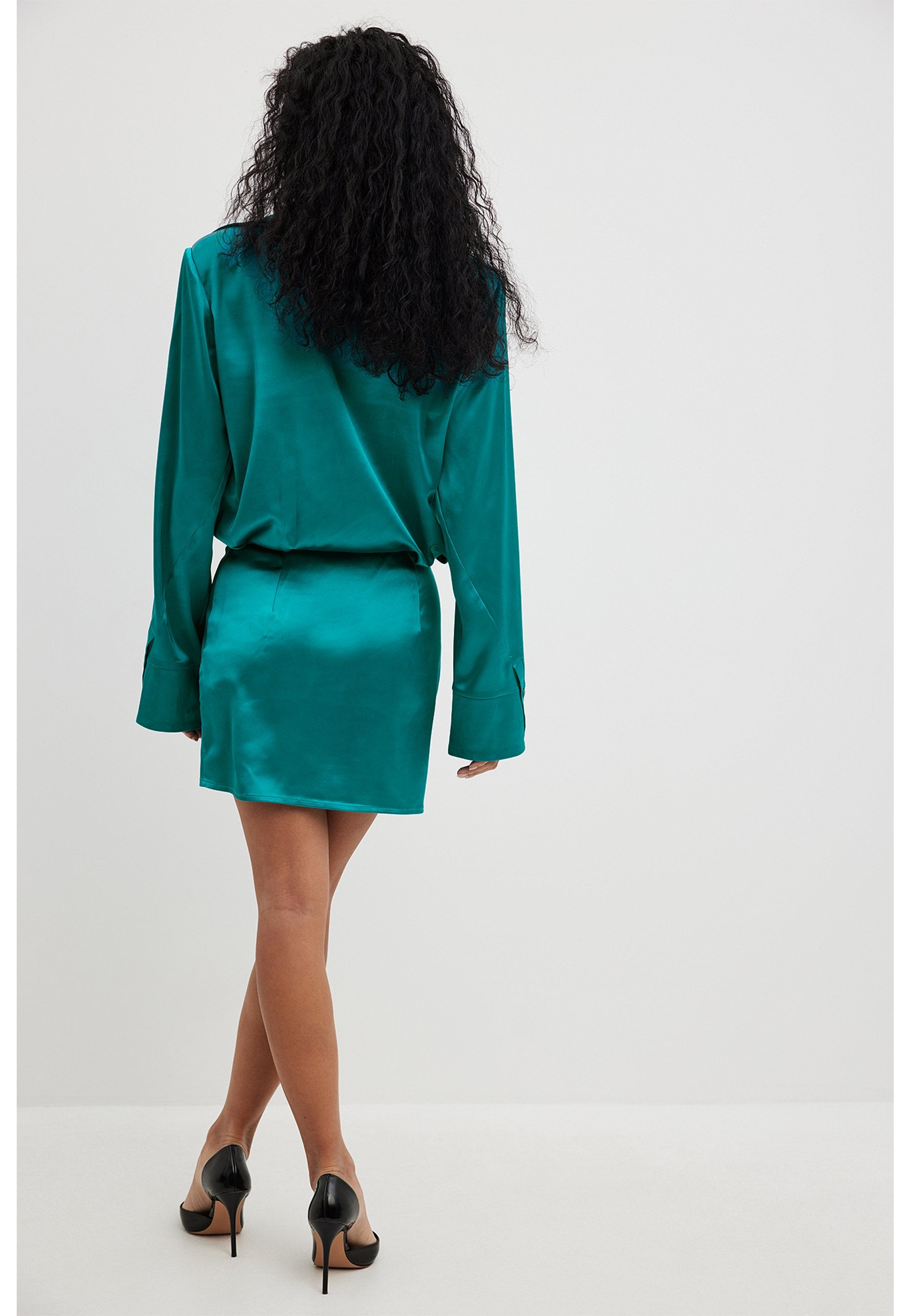 NA-KD JANKA POLLANI LONGSLEEVE SHIRT DRESS