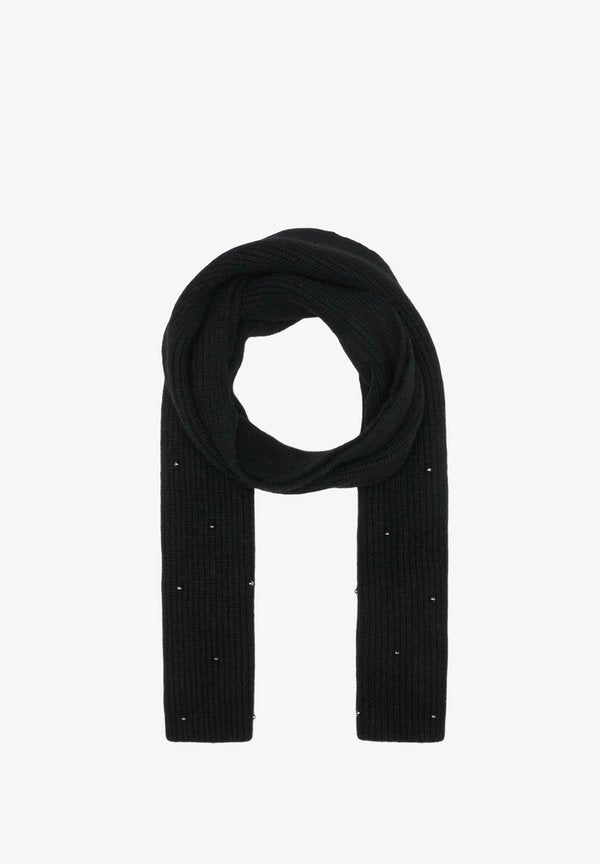 s.Oliver MIT SCHMUCKPERLEN - Scarf - schwarz