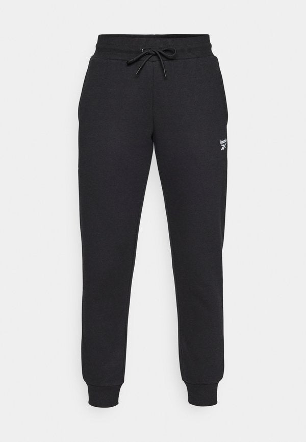 Reebok SMALL LOGO CUFFED PANTS - Tracksuit bottoms - black