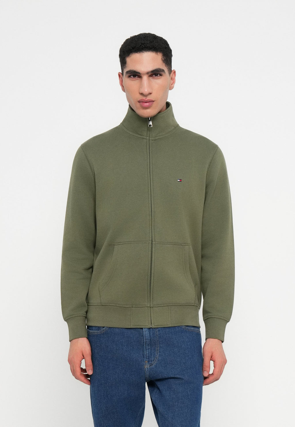 STAND-UP COLLAR ZIP-THRU FLEECE SWEATSHIRT Media 3