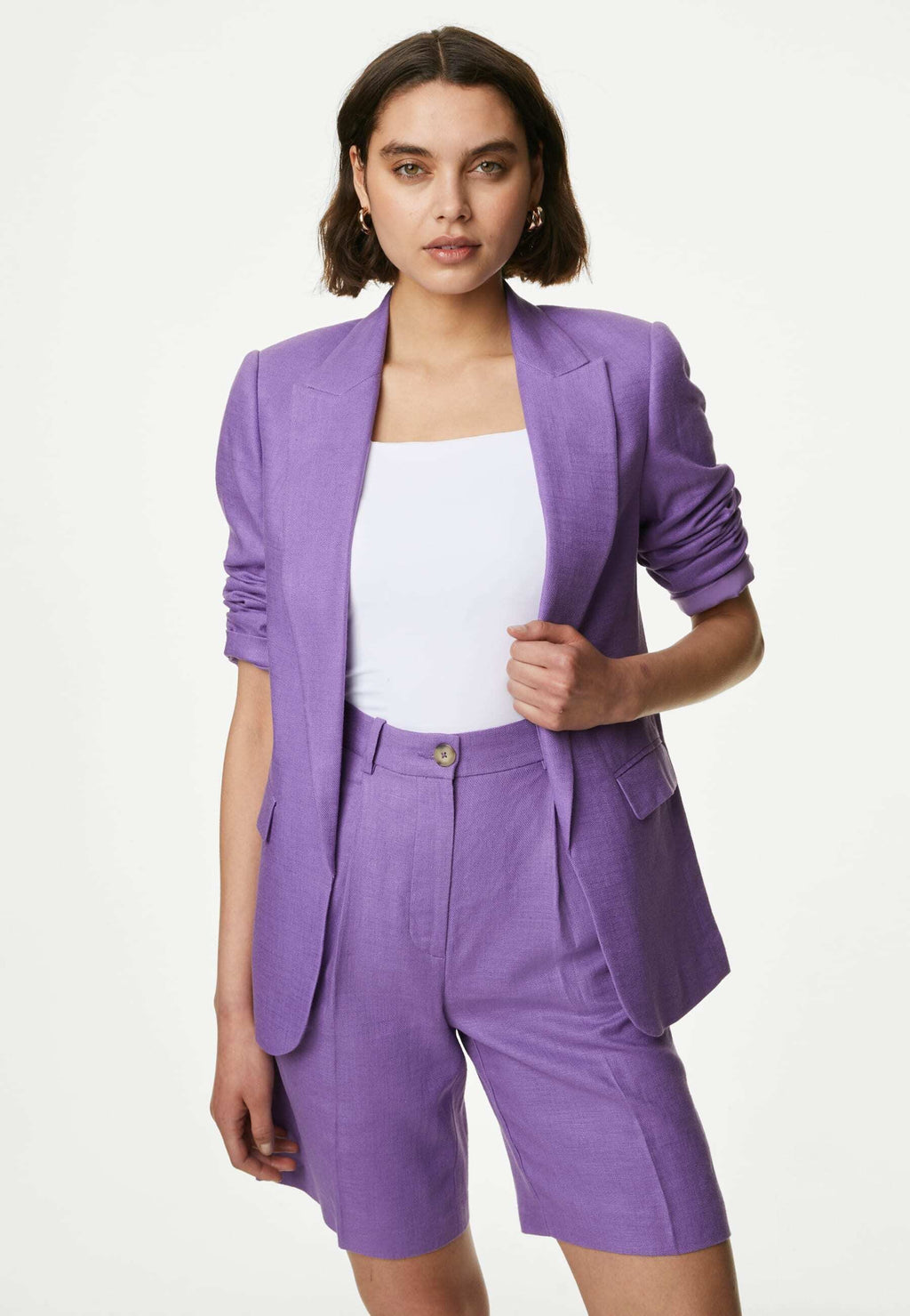 Marks & Spencer RELAXED LINEN BLEND SINGLE BREASTED