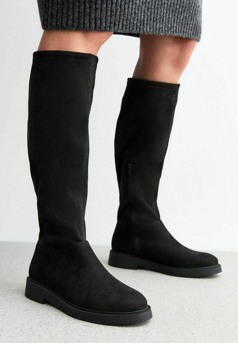 New Look Wide Fit WIDE FIT ZIPPED KNEE HIGH