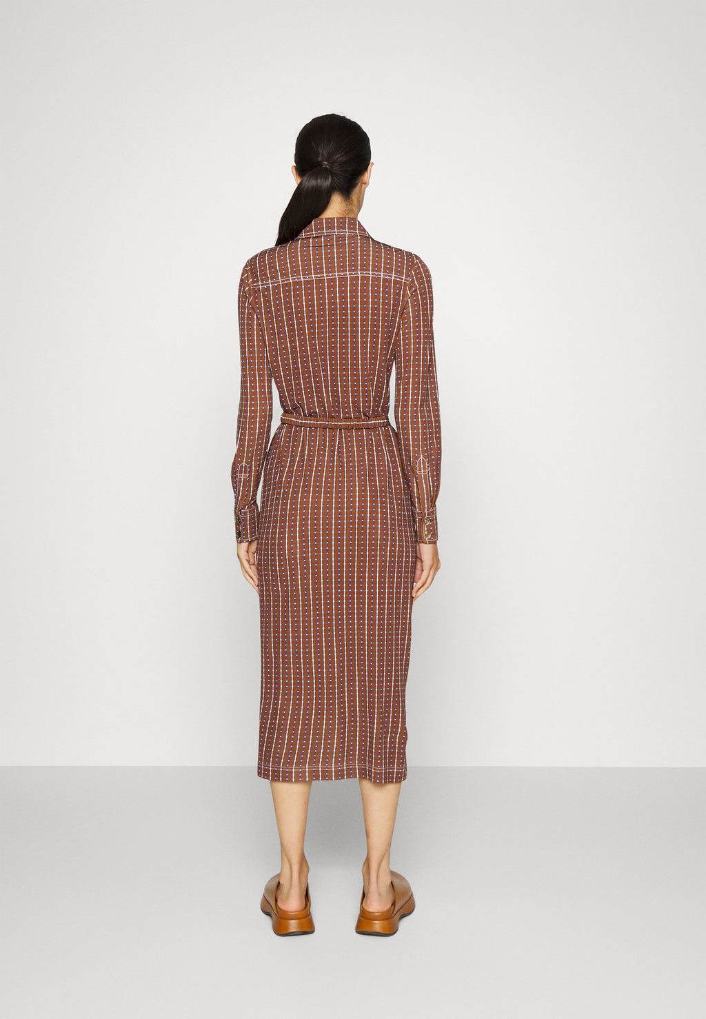 Tory Burch DOTTED WINDOWPANE DRESS