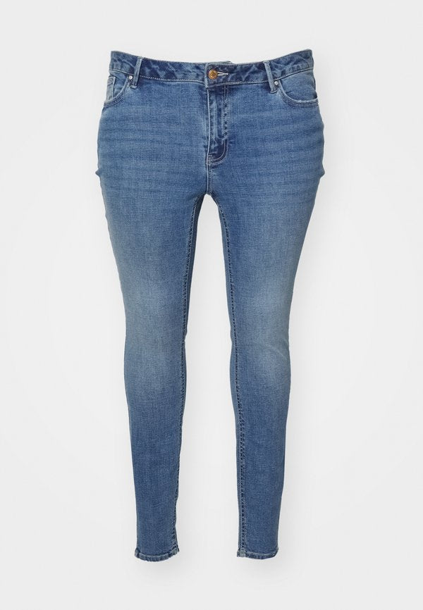 Vero Moda Curve Skinny fit VMCFLASH Mid rise - Jeggings - medium blue denim