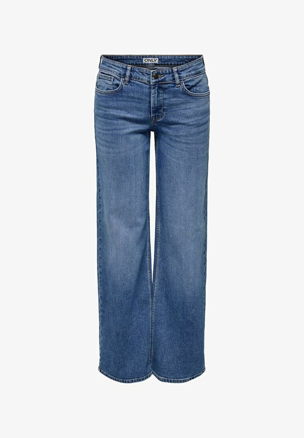 ONLY Wide-fit ONLJULLES Low waist Wide Leg Fit - Straight leg jeans - medium blue denim