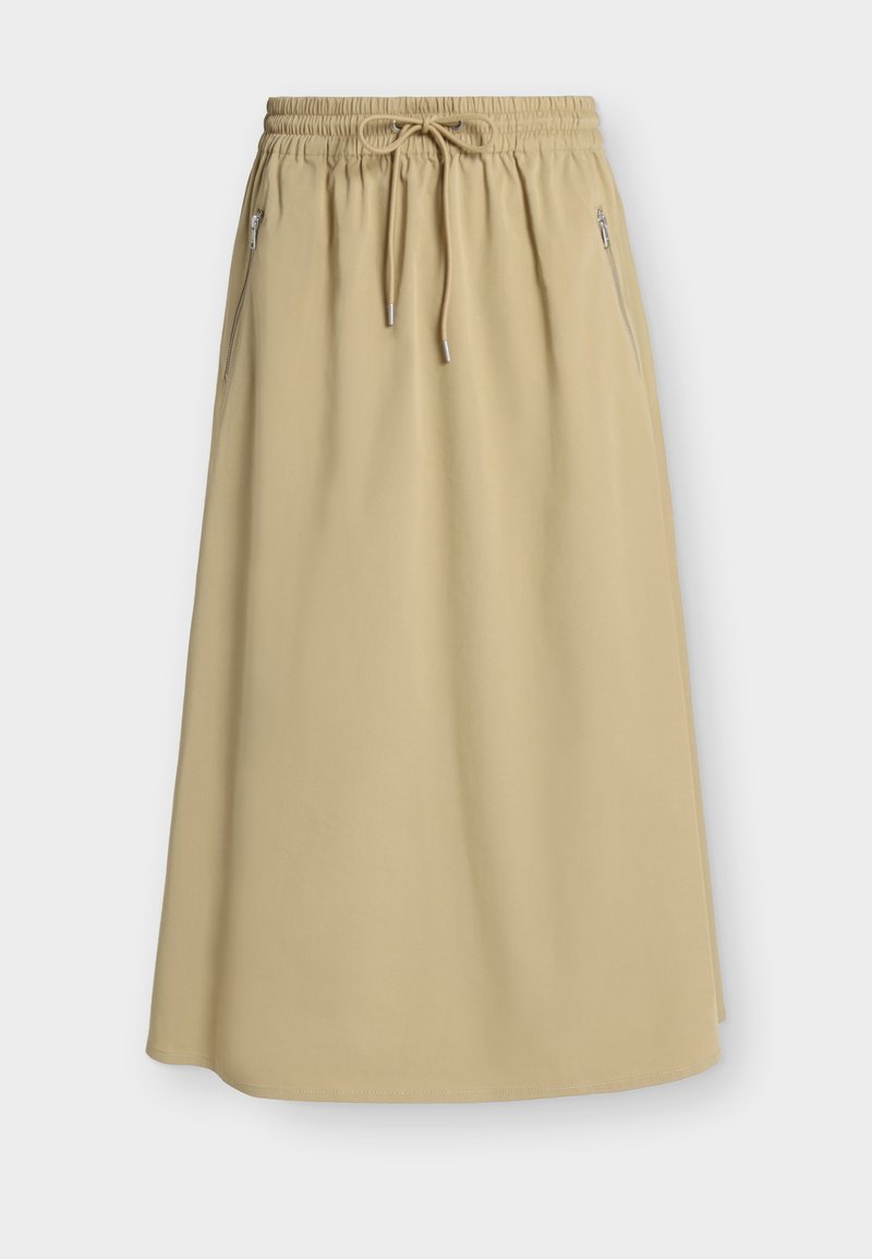 WOVEN SKIRTS, MIDI FLARE SKIRT Media 1