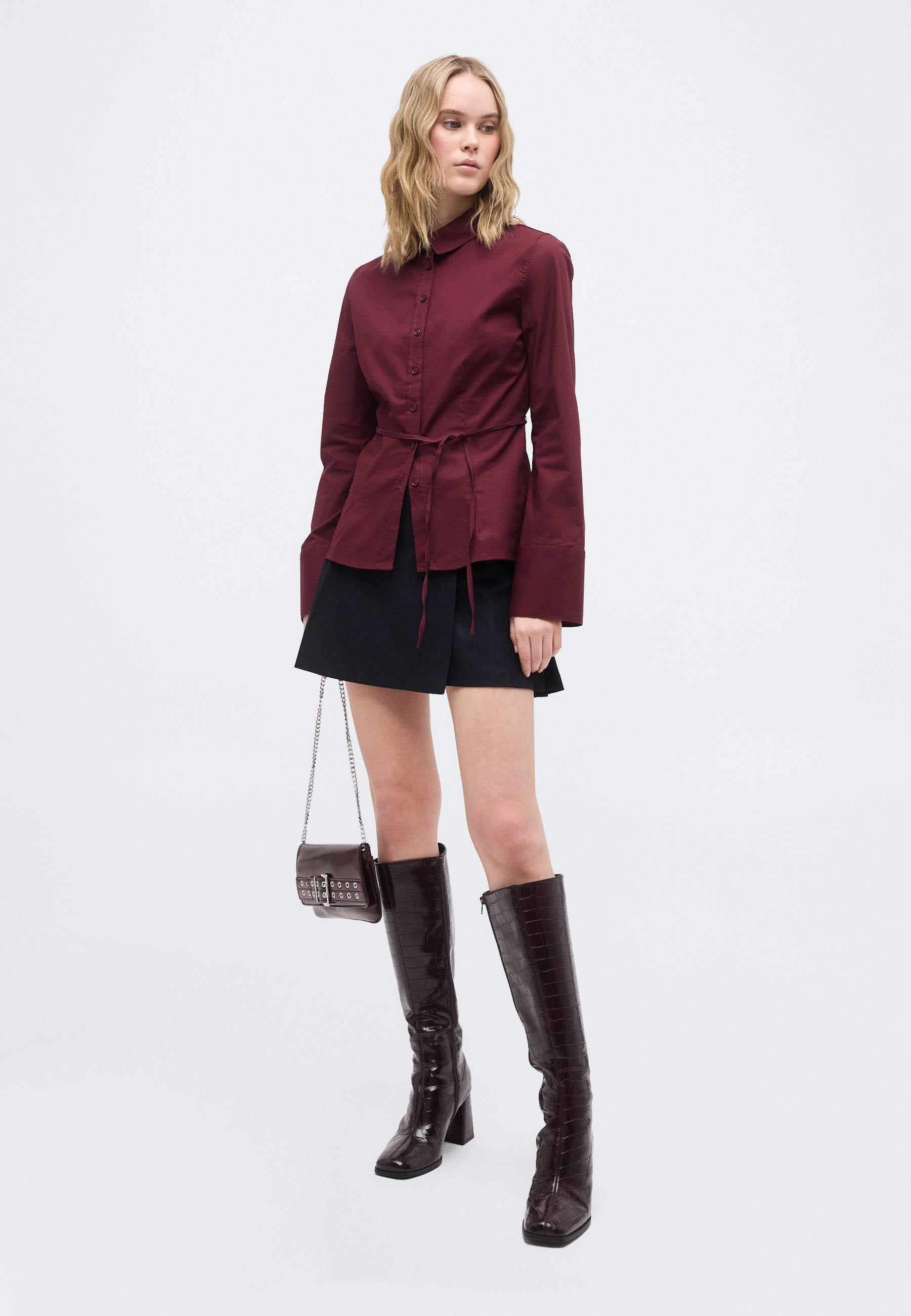 Gina Tricot SHAPED TIE BLOUSE