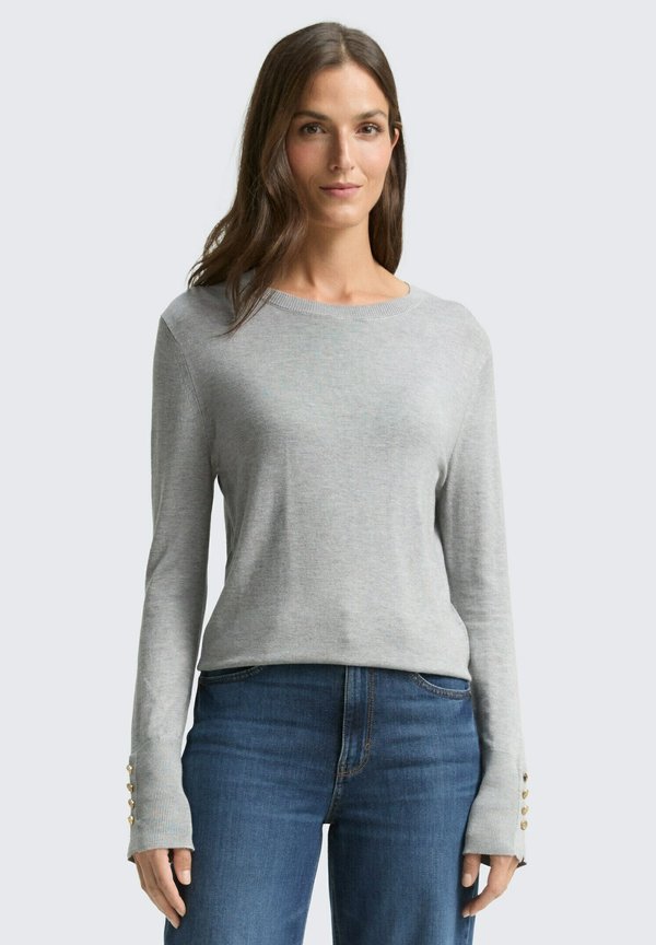 TOM TAILOR STRICKPULLOVER - Jumper - medium silver grey melange