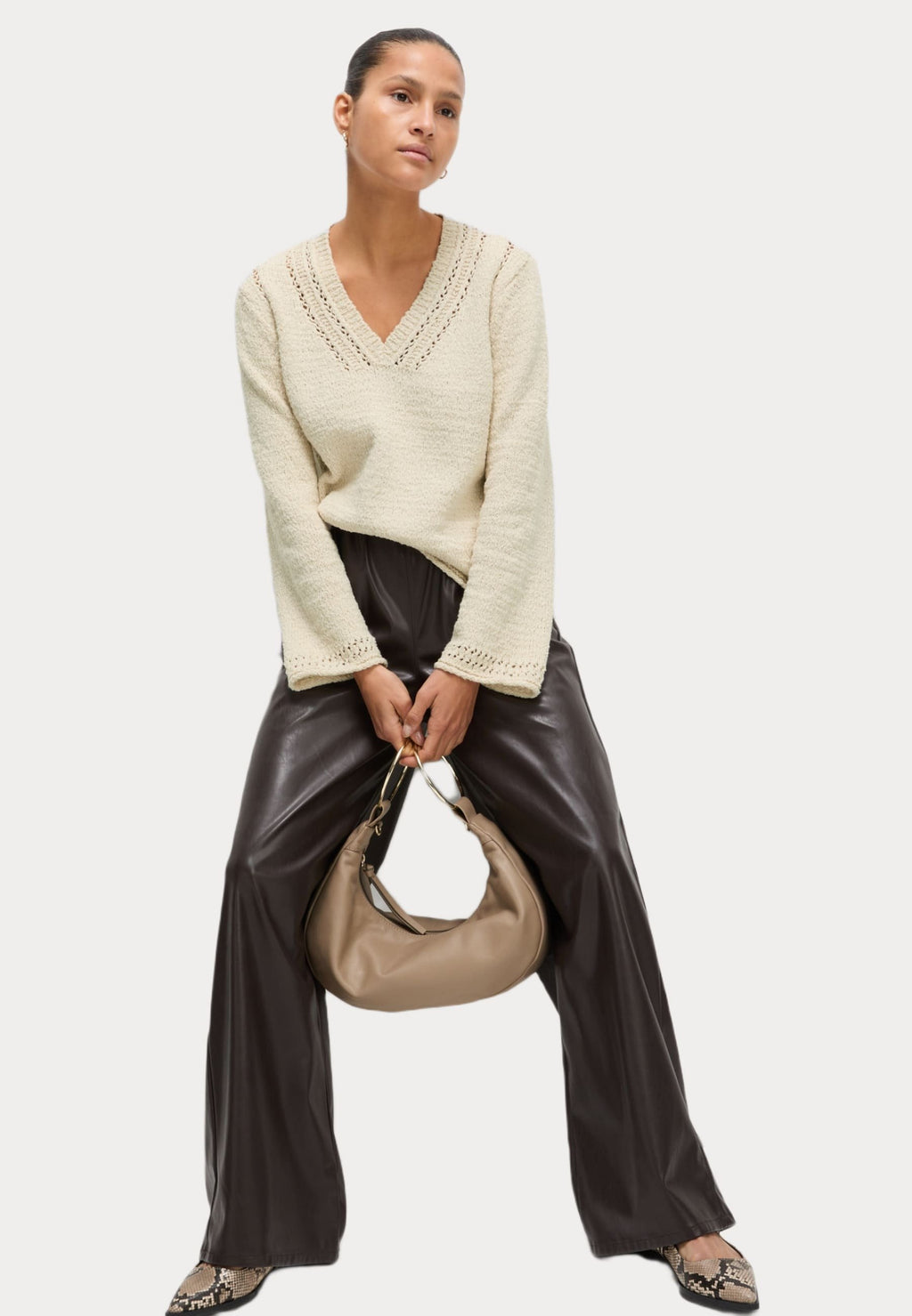 Marks & Spencer COTTON RICH TEXTURED V-NECK