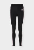 adidas Performance OPTIME ESSENTIALS WORKOUT 3 STRIPES 7/8 - Leggings - black/clear pink