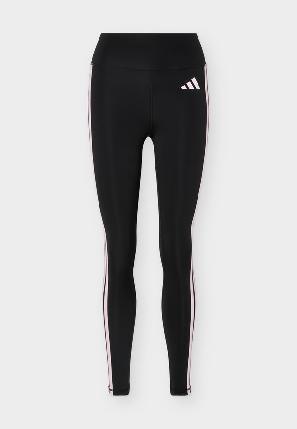 adidas Performance OPTIME ESSENTIALS WORKOUT 3 STRIPES 7/8 - Leggings - black/clear pink