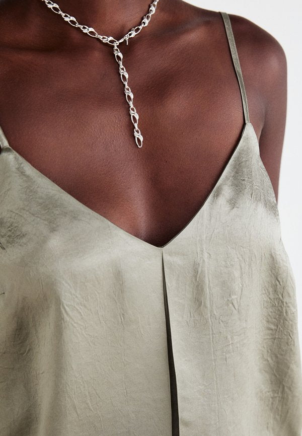 Selected spaghetti strap V-neck
