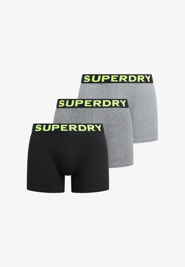 Superdry & Co 3 PACK - Boxer briefs - ath grey feeder blk stripe blk