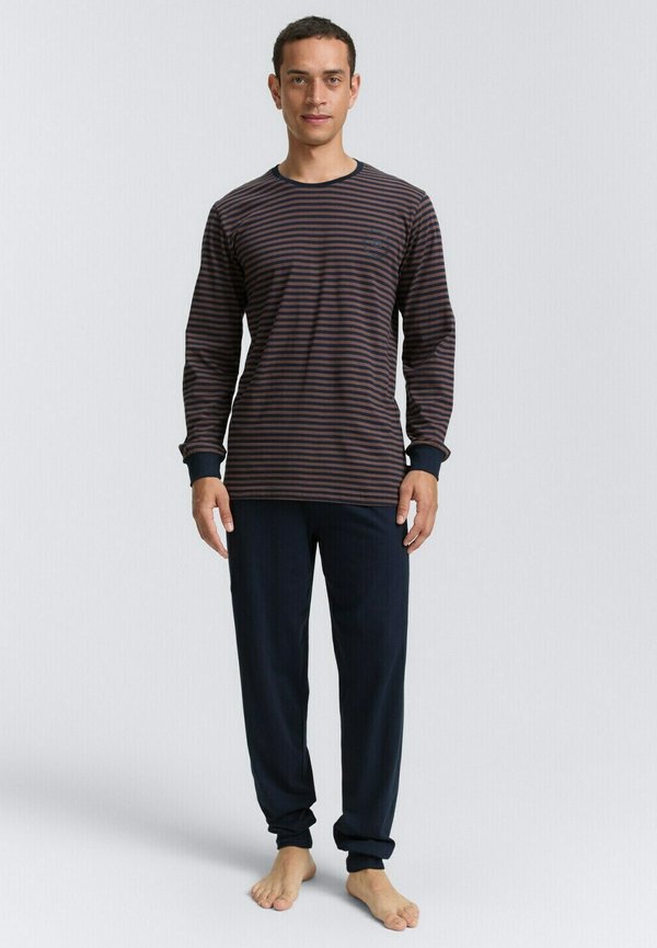 TOM TAILOR SET MIT STREIFENMUSTER - Pyjama set - brown-dark-ringlet