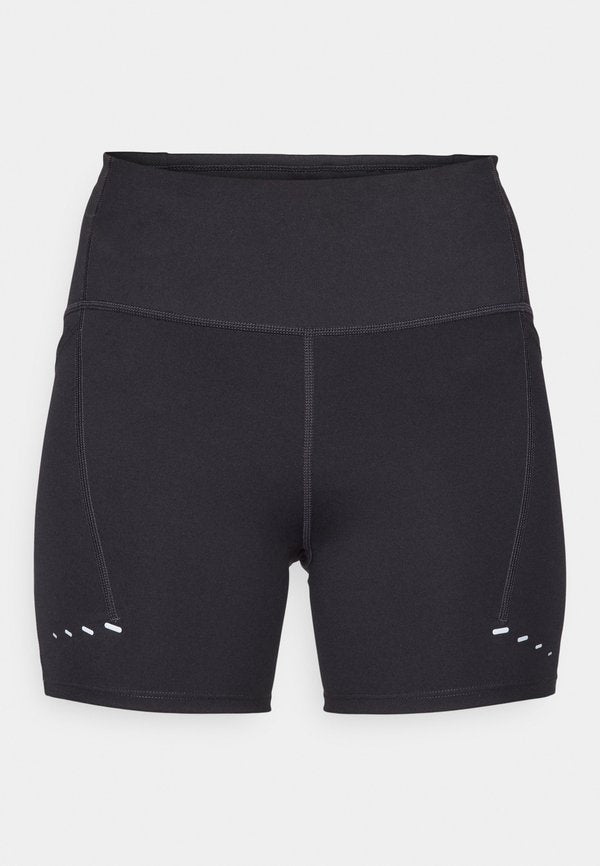 Nike Performance W NK DF SWIFT HR 4IN SHORT - Short running tights - black/reflective silver