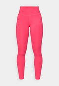 Figurbetonte Leggings in auffälligem Pink. Hergestellt aus glattem, dehnbarem Material mit einem hohen Bund. Beinhaltet ein kleines Logo im unteren Beinbereich.