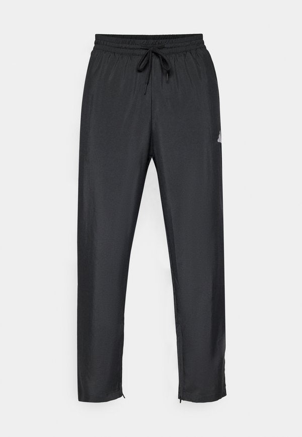 adidas Sportswear ESSENTIAL SMALL LOGO STANFORD  OPEN HEM - Trousers - black/white