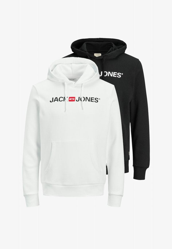 Jack & Jones 2 PACK - Hoodie - schwarz   weiß