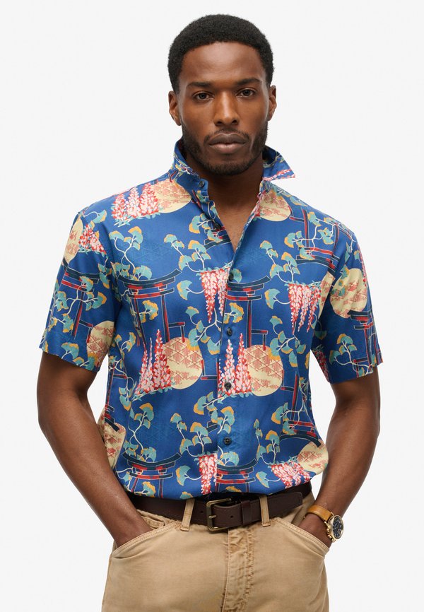 Superdry & Co HAWAIIAN BOX FIT - Shirt - wisteria blue