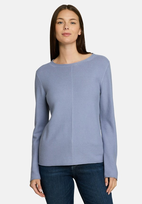TOM TAILOR KNIT STRUCTURE CREWNECK - Jumper - fern blue
