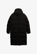 Superdry & Co HOODED LONGLINE PUFFER - Winter coat - black