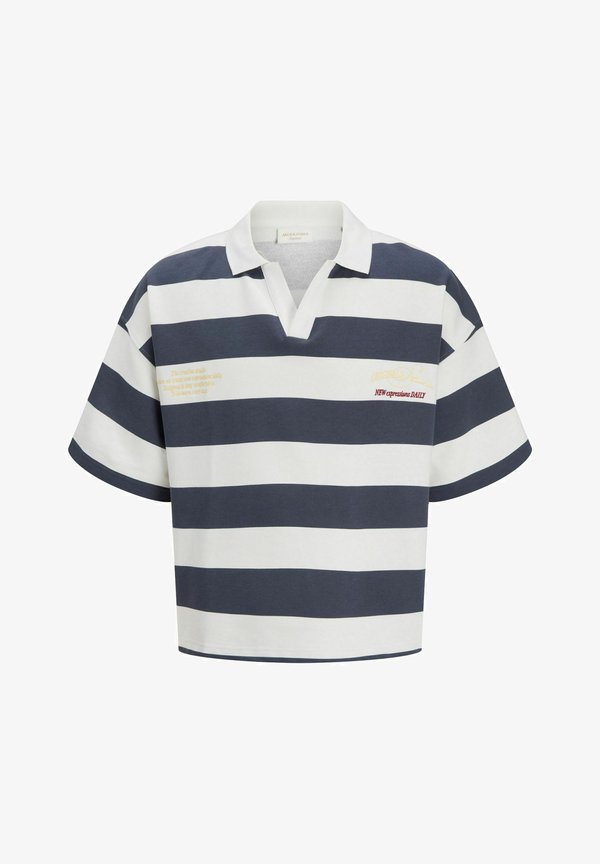Jack & Jones Sweats Striped Sweats - Polo shirt - odyssey gray