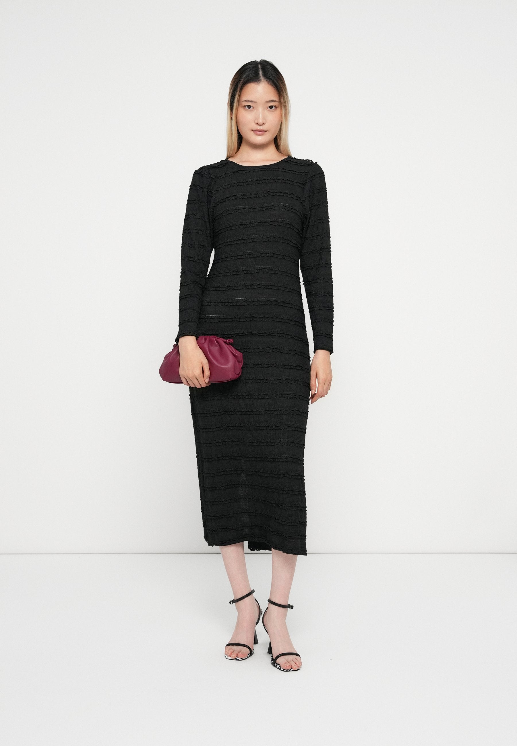 VILA VICOLOMBA O NECK MIDI DRESS