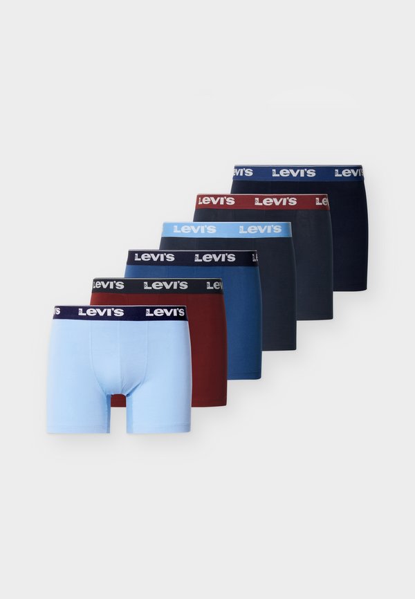 Levi's® MEN REPEAT LOGO BRIEF 6 PACK - Boxer briefs - dark blue/dark red/light blue