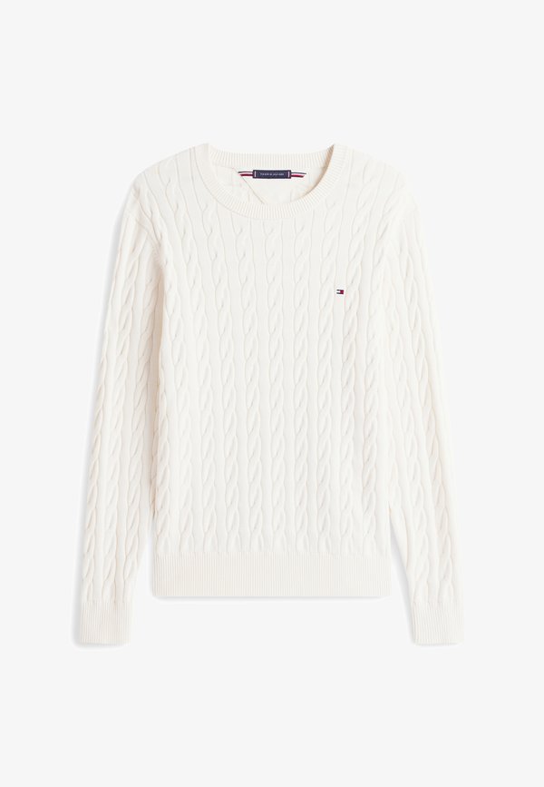 Tommy Hilfiger CLASSIC CABLE CREW NECK  ELEVATED ESSENTIALS - Jumper - ivory petal