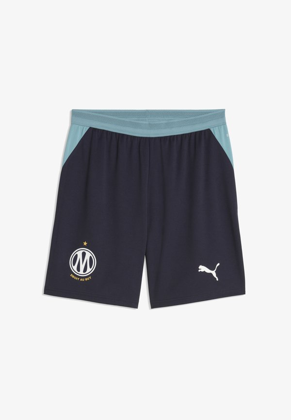 Puma OLYMPIQUE DE MARSEILLE 26/27 SHORTS - Club wear - new navy-baltic sea blue