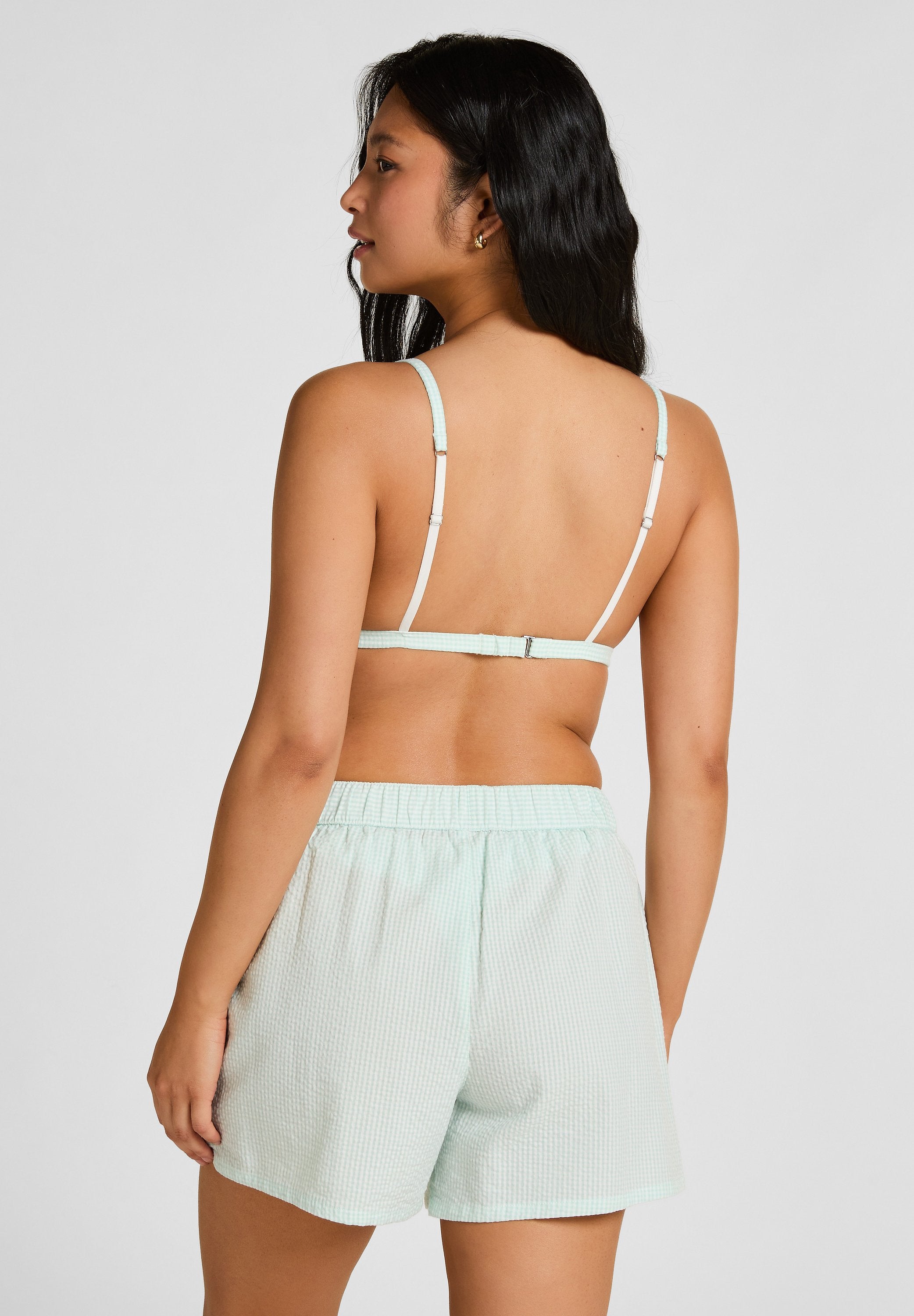 Hunkemöller SHORT BOXY SEERSUCKER CHECK