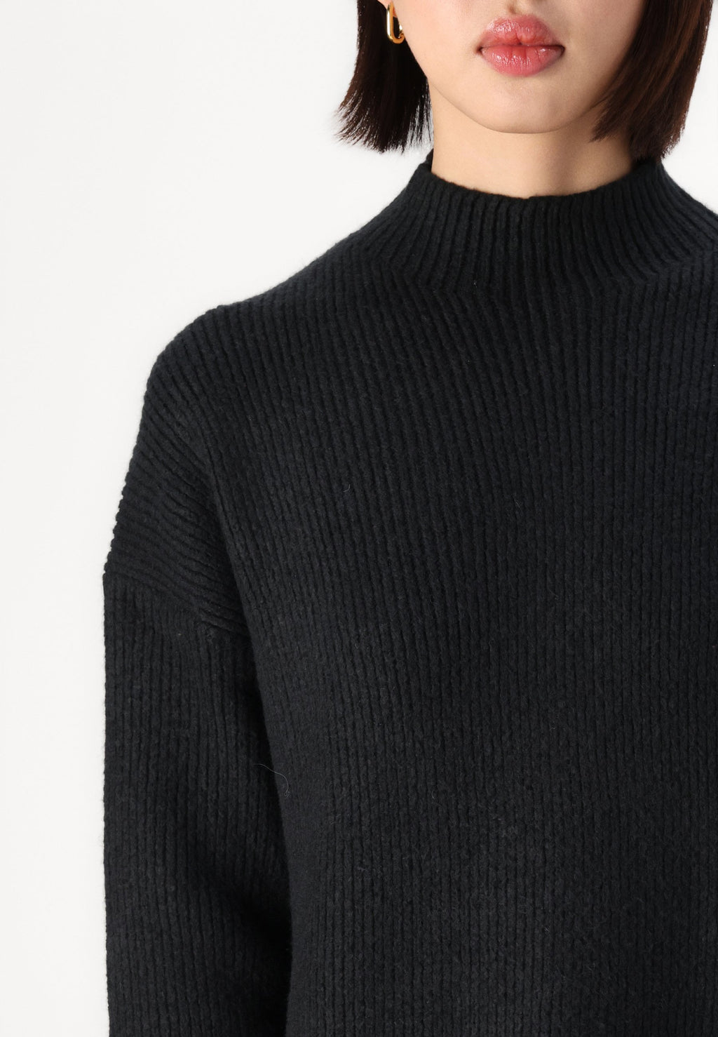 Abercrombie & Fitch Easy Mockneck Mini Sweater Dress