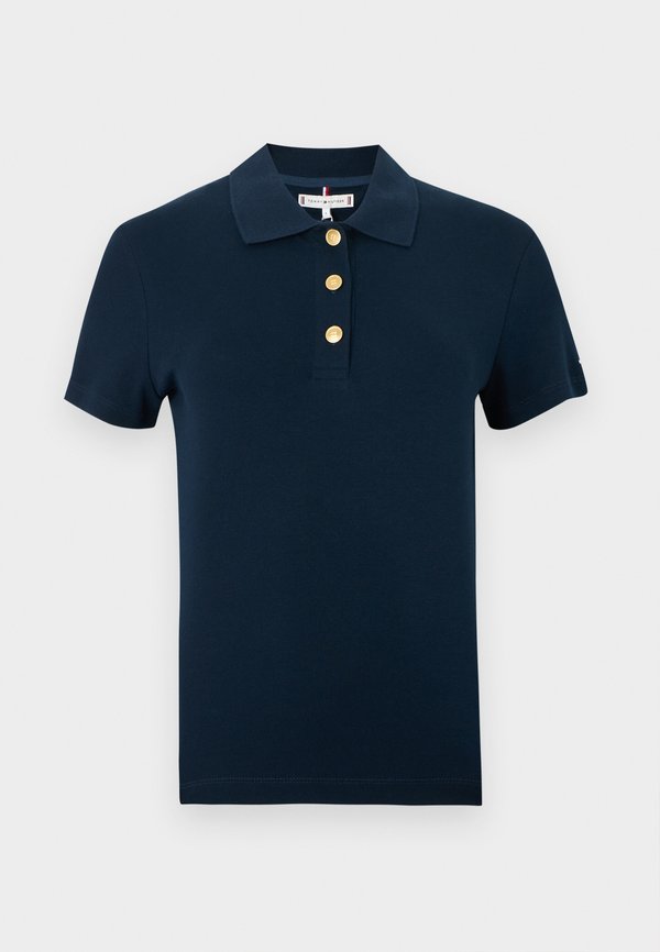 Tommy Hilfiger SLIM FIT GOLD-TONE BUTTON POLO SHIRT - Polo shirt - dark night navy