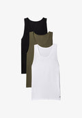 Calvin Klein Underwear 3 PACK - Undershirt - black w white emb white w