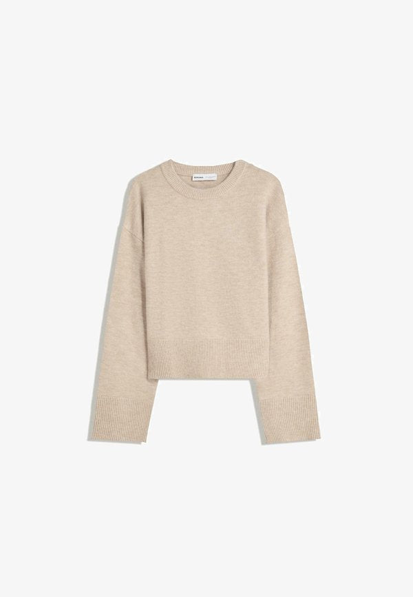 Bershka WITH HEM - Jumper - sand