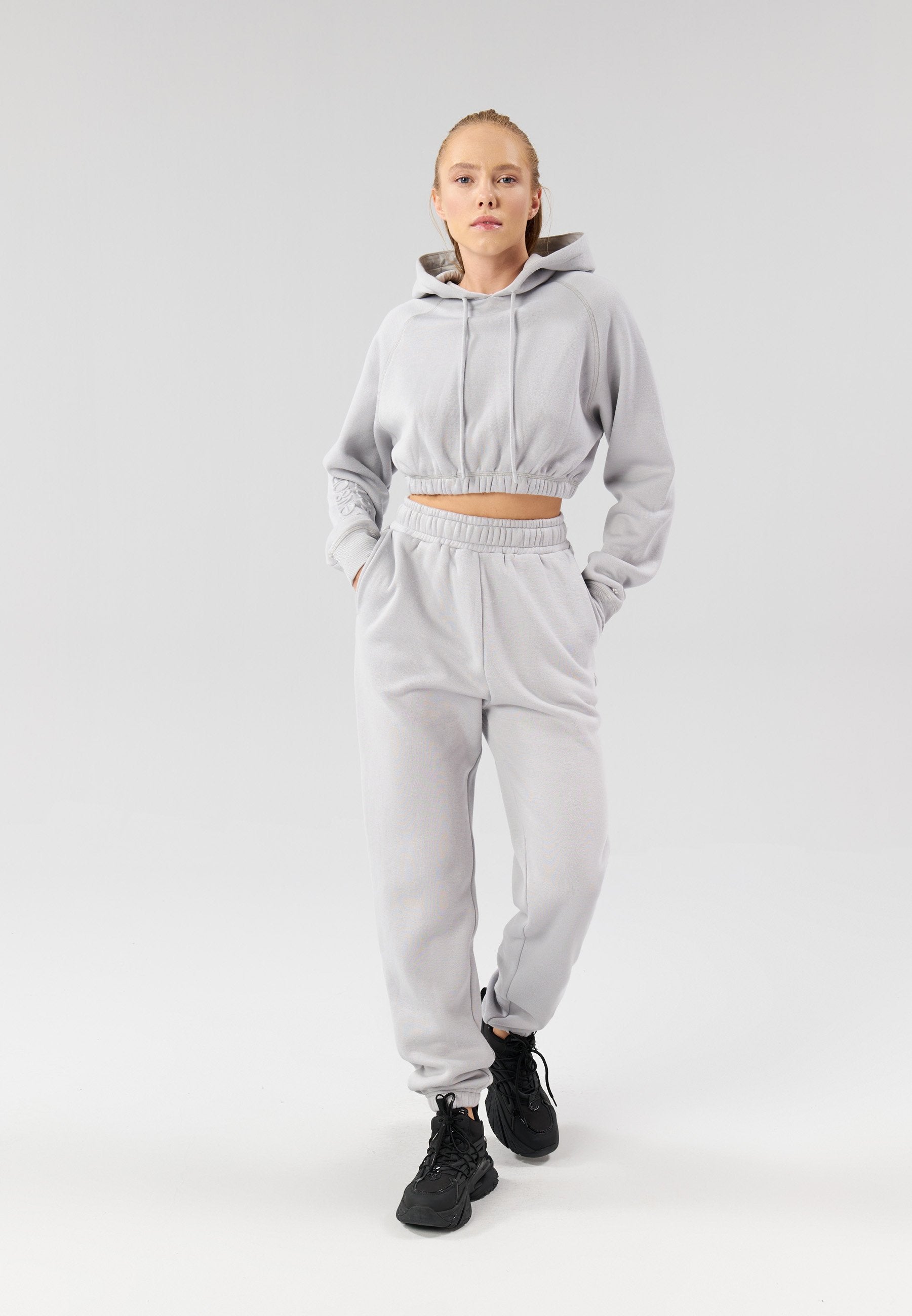 Even&Odd active OVERSIZED TRACKSUIT BOTTOMS WITH CUFFED ANKLE