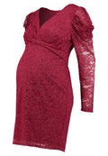 Little Mistress Maternity SHINECLOTH AND TRIM MIDI DRESS