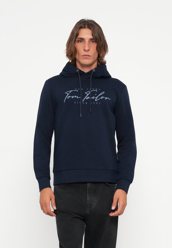 TOM TAILOR PRINTED HOODIE - Hoodie - sky captain blue