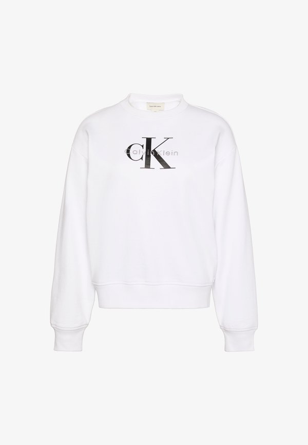 Calvin Klein Jeans MONOLOGO  - Sweatshirt - brilliant white