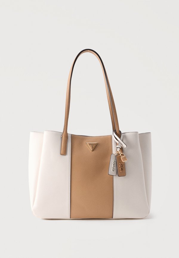 Guess NOELLE TECH TOTE - Tote bag - off white/beige