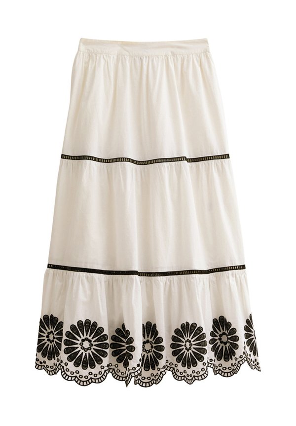 New Look FLORAL EMBROIDERED TIERED MIDI